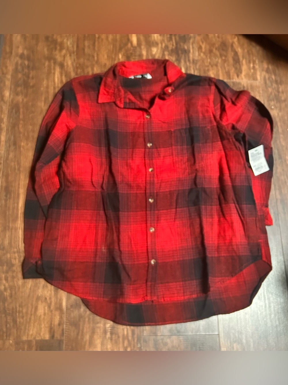 Sonoma Red and Black Plaid Button-Down Shirt for Men